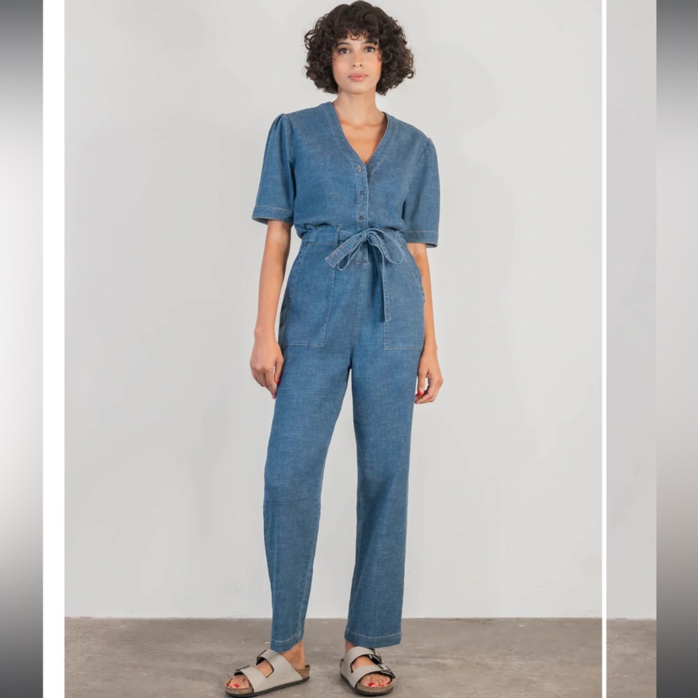 Level 99 Denim By Nature Ella Jumpsuit - L
